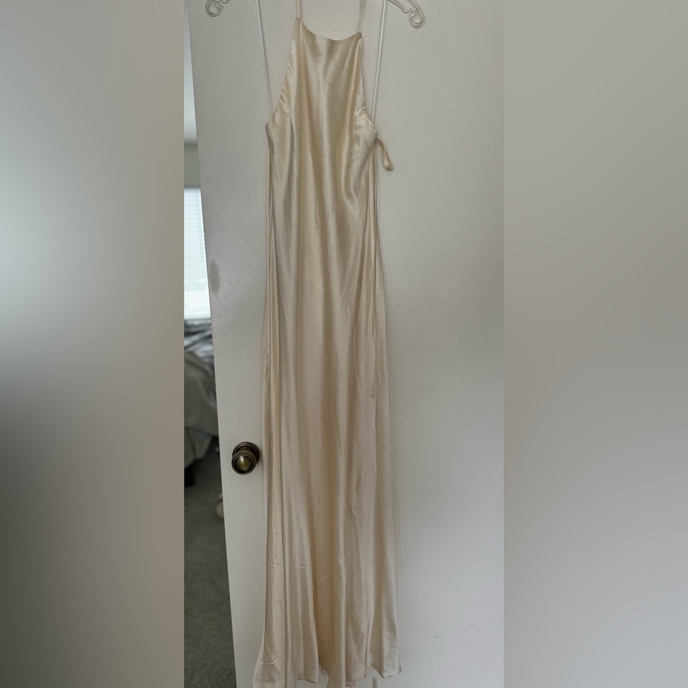 Reformation Jeany Silk Dress in Fiore di Latte - Picture 4 of 7